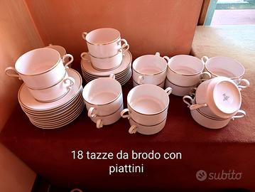 Servizio tazze da brodo porcellana