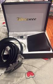 Set Uomo NUOVO -Cintura, Portafoglio e Portachiavi