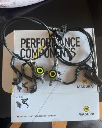 Freni Magura MT8 SL completi con leve HC3