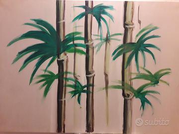 Dipinto ad olio su tela "canne al vento"