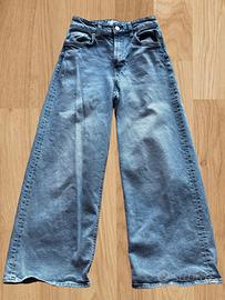 Jeans H&M gamba larga taglia 34 azzurro