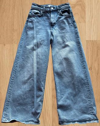 Jeans H&M gamba larga taglia 34 azzurro