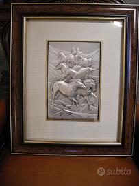 quadro in argento - cavalli