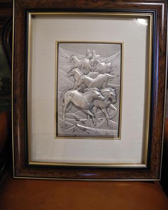 quadro in argento - cavalli