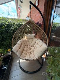 Poltrona sospesa in polyrattan