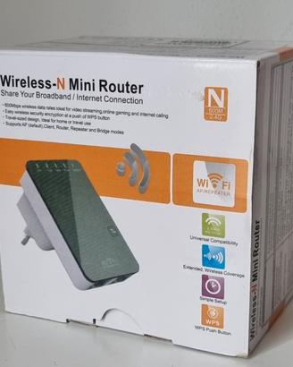 AMPLIFICATORE RIPETITORE SEGNALE WIFI WIRELESS N 