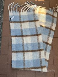 Sciarpa Bershka a quadri azzurro panna marrone nuo