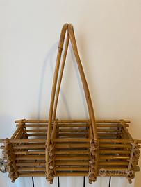 Cesto bambu vintage anni 60