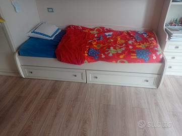 letto singolo con materasso 