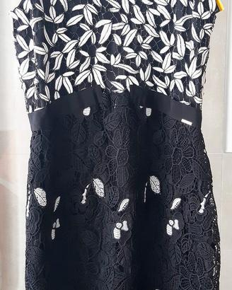 tubino svasato nero bianco