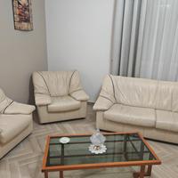 Divano e 2 poltrone vera pelle