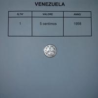 Moneta Venezuela 5 Centimos 1958
