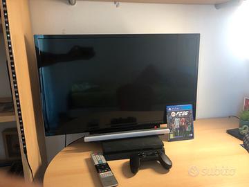 playstation 4 slim + fc 26 + tv toshiba + joynpad
