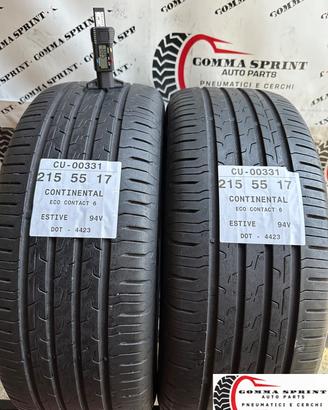 2 PNEUMATICI 215/55 R17 CONTINENTAL ESTIVE