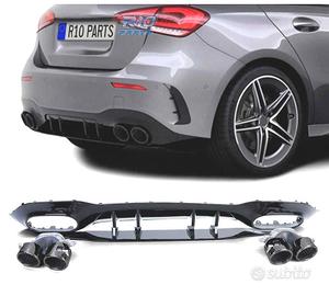 DIFFUSORE MERCEDES CLASSE A W177 18- A45 AMG NERO 
