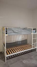 LETTO A CASTELLO IKEA VITVAL CON DUE MATERESSI
