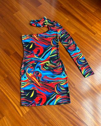 Vestito multicolor nuovo xs