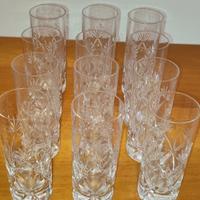 Set 12 bicchieri alti Tumbler in cristallo