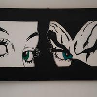 olio su tela Diabolik ed Eva