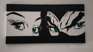 olio su tela Diabolik ed Eva