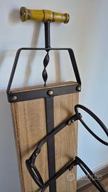 portabottiglie vino da parete in legno