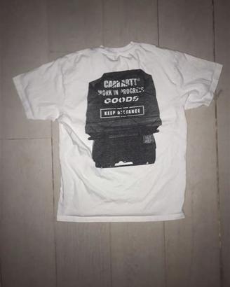 t shirt bianca grafica in serigrafia