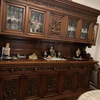 salotto completo in noce massello