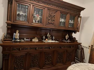 salotto completo in noce massello