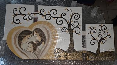 Capezzale Sacra Famiglia artigianale - NUOVO