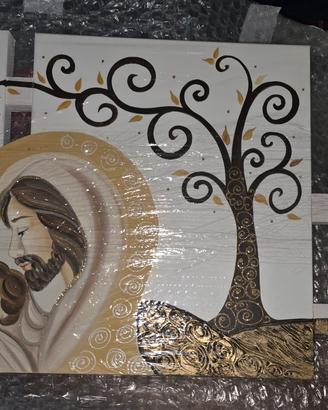 Capezzale Sacra Famiglia artigianale - NUOVO