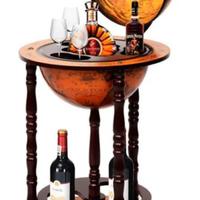 Mappamondo Bar con Ruote Mobile Porta Liquori