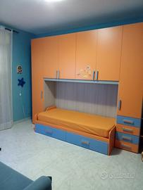 Letto contenitore con rete 