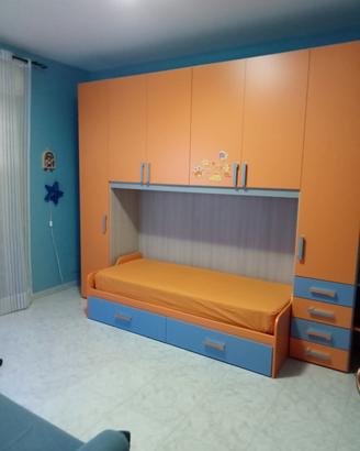 Letto contenitore con rete 