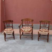 POLTRONCINA E SEDIE Luigi Filippo revival