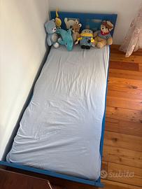 Lettino montessori letto Ikea Kritter blu