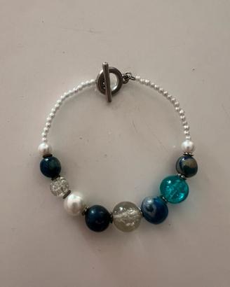 Bracciale artigianale perlepietre turchese vintage