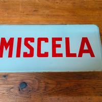 MISCELA garage targa tabella VETRO ORIGINALE 1960