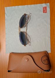Occhiali da sole rayban originali colore oro-blu