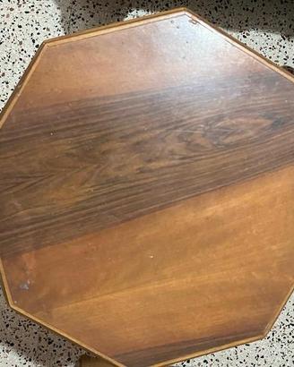 Tavolino ottagonale vintage in legno