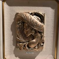 Quadro con bassorilievo su piastra in argento 925