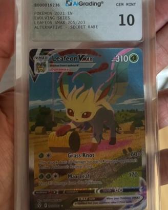 Pokemon Leafeon Vmax 205 Aigrading 10
