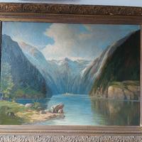 paesaggio montano olio