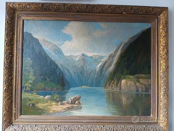 paesaggio montano olio