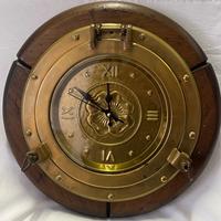 OROLOGIO A BATTERIA IN OTTONE E LEGNO