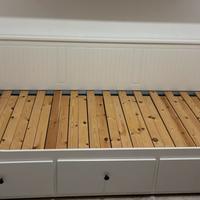 Struttura letto/divano 3 cassetti,bianco,80x200cm