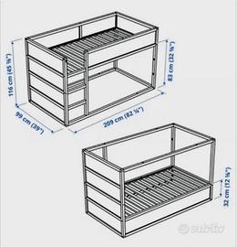  lettino soppalcato Ikea