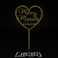 Cuore - Topper per Matrimonio - PERSONALIZZABILE