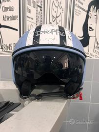 CASCO DIEFFE SERENITY  VIOLA E ARGENTO OPACO
