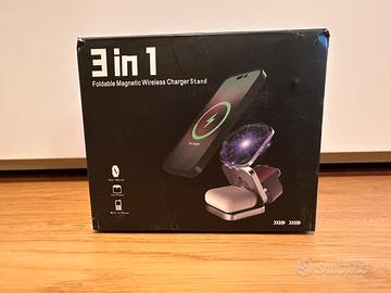 Caricatore 3 in 1: telefono, orologio, cuffie