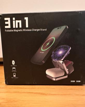 Caricatore 3 in 1: telefono, orologio, cuffie